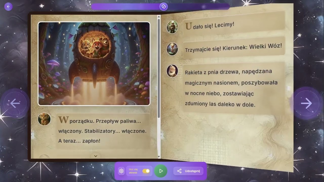 Podgląd wideo prezentującego aplikację TworzęDobranockę